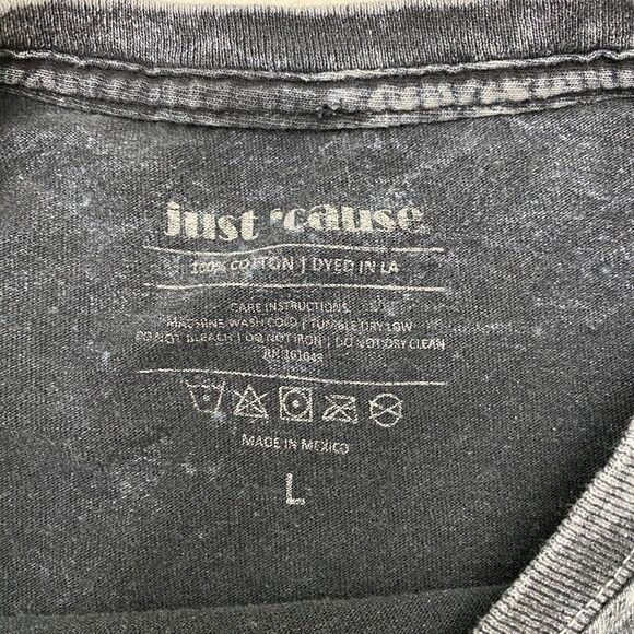 Just 'Cause World Tour Wild Beauty Acid Wash Graphic Band T-Shirt Size Large - Picture 3 of 13